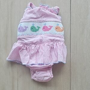Velani Classics Pink Whale Patterned Baby Bloomers